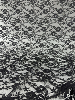 Гипюр эластичный черный ширина 150 см плотный ОТРЕЗЫ