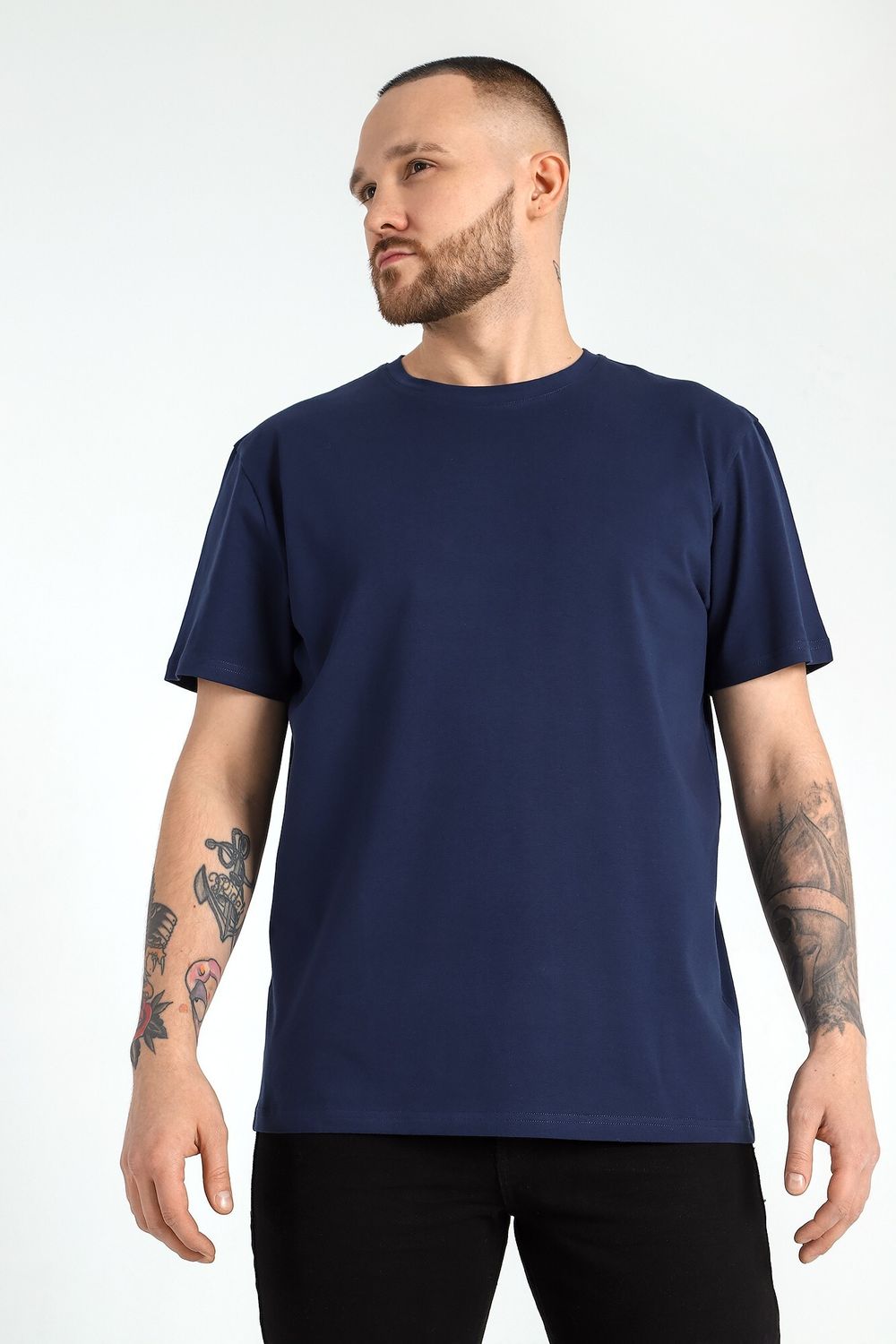 Фуфайка (футболка) мужская Клаб-1У Виотекс ТЁМНО-СИНИЙ