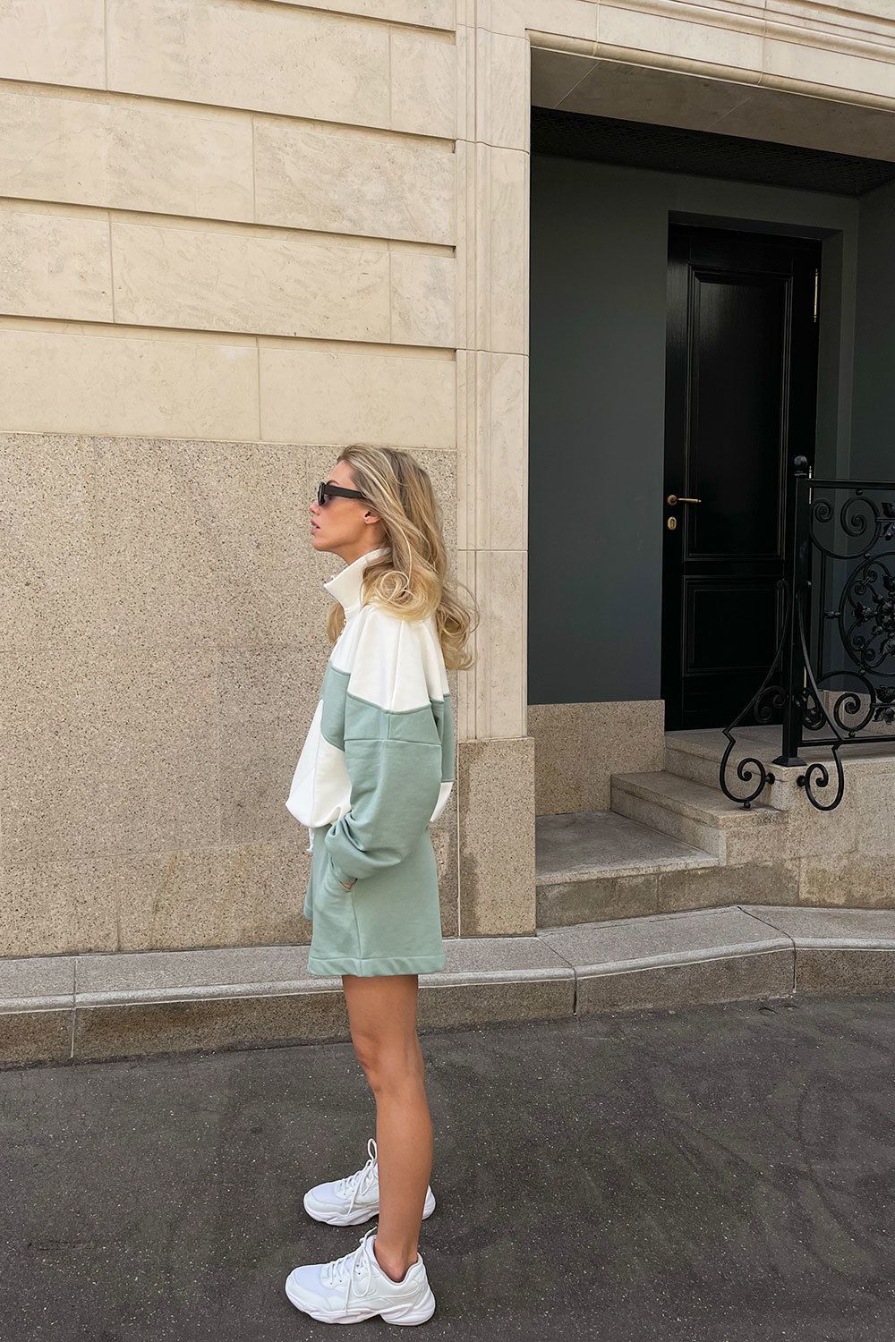 Шорты укороченные в цвете холодная мята