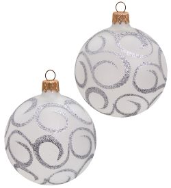 Элита НФШ-1270 Набор ел.украшений Шар 2шт «Снежная королева» 80 мм