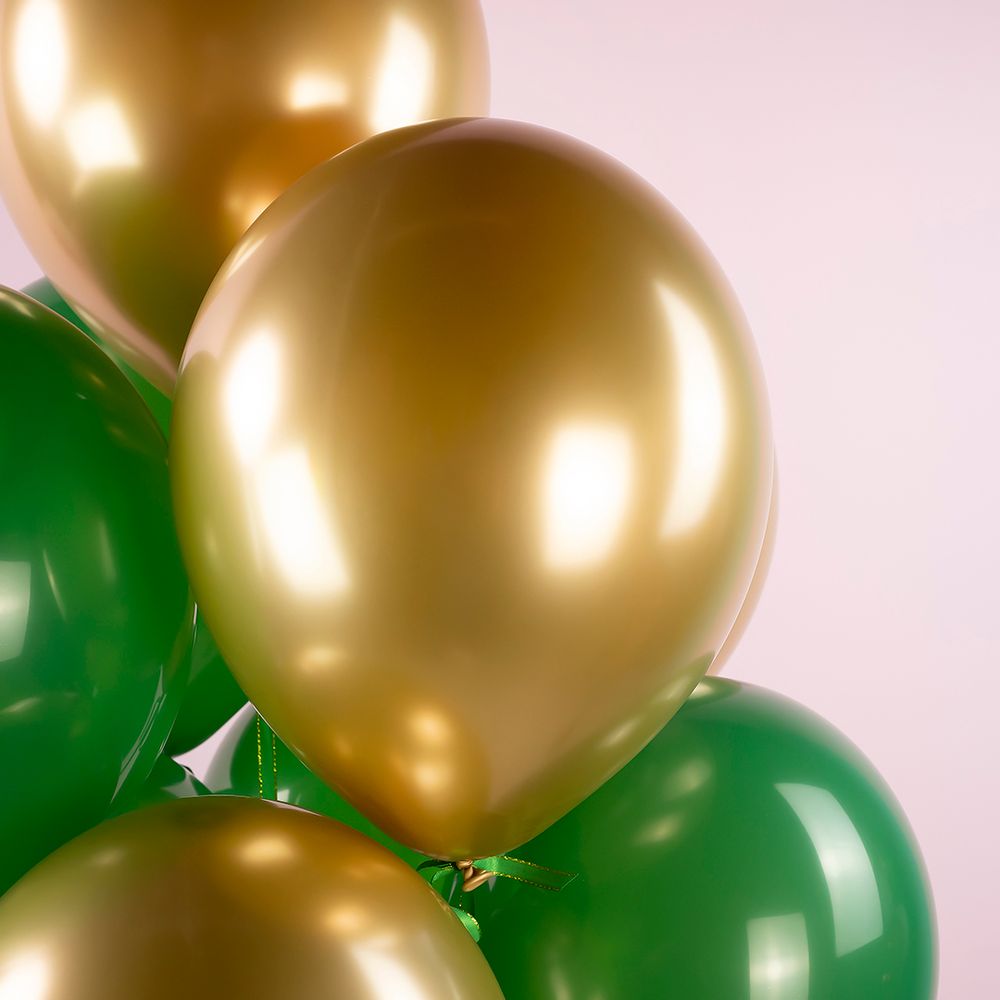Шар (12''/30 см) Золото, хром, 50 шт.