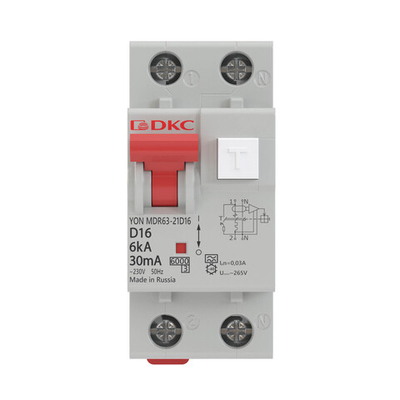 АВДТ YON MDR63 1P+N 20A C 10mA 6kA тип A