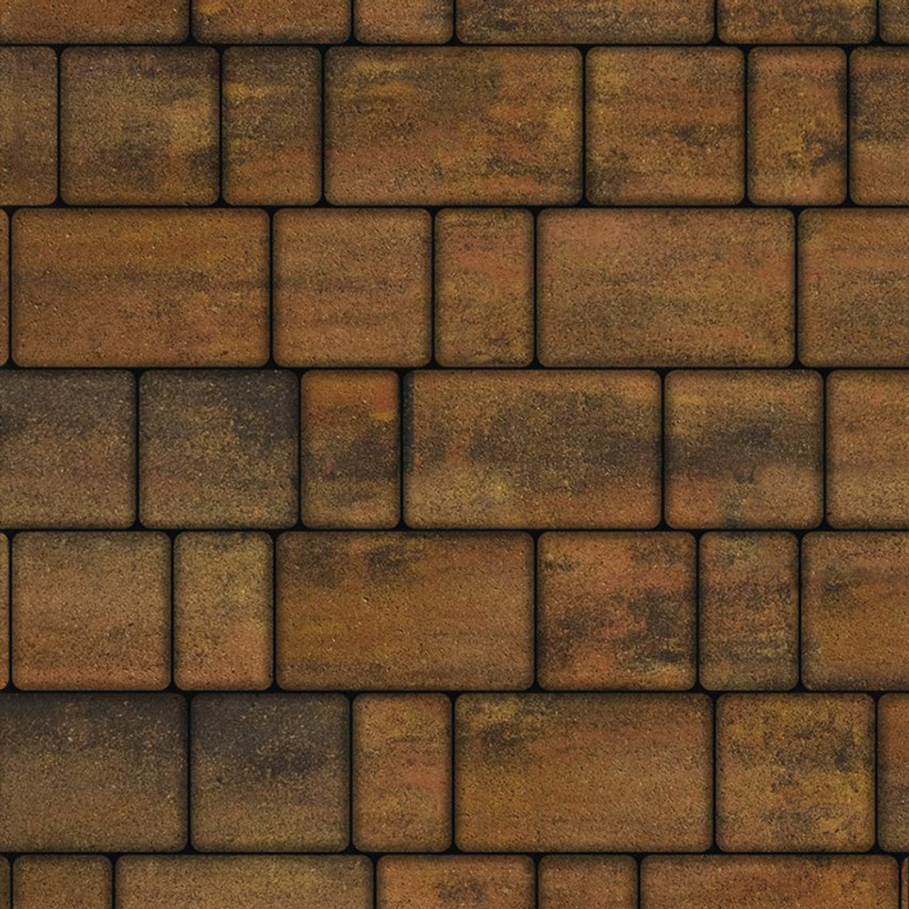 Тротуарная плитка СТАРЫЙ ГОРОД - Листопад гладкий Саванна, комплект из 3 видов плит