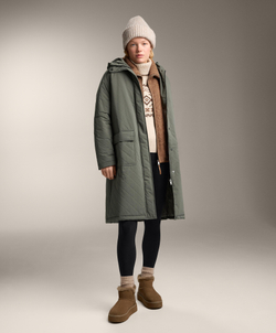 Oysho Жаккардовый трикотажный джемпер с высоким воротом, 10% шерсть, каменный