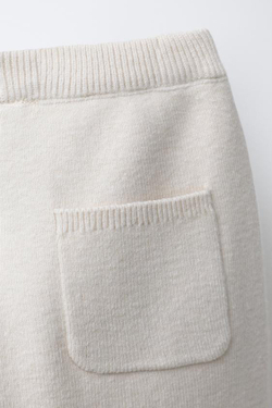 ZARA ТРИКОТАЖНЫЕ БРЮКИ-ДЖОГГЕРЫ, ЦВЕТ ЛЬДА