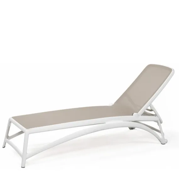 Шезлонг Atlantico, белый, тортора