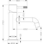Смеситель для раковины Boheme Uno 461-WCR white chrome