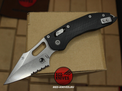 Нож Microtech Stitch Ram-Lok PS V.2025 - рукоять черный G10, клинок серый, PS заточка