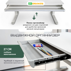Растущая парта Ergokids Vegas 2.0