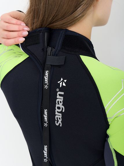 Гидрокостюм Sargan Nero 2.0 Long lady 2 мм черно-желтый