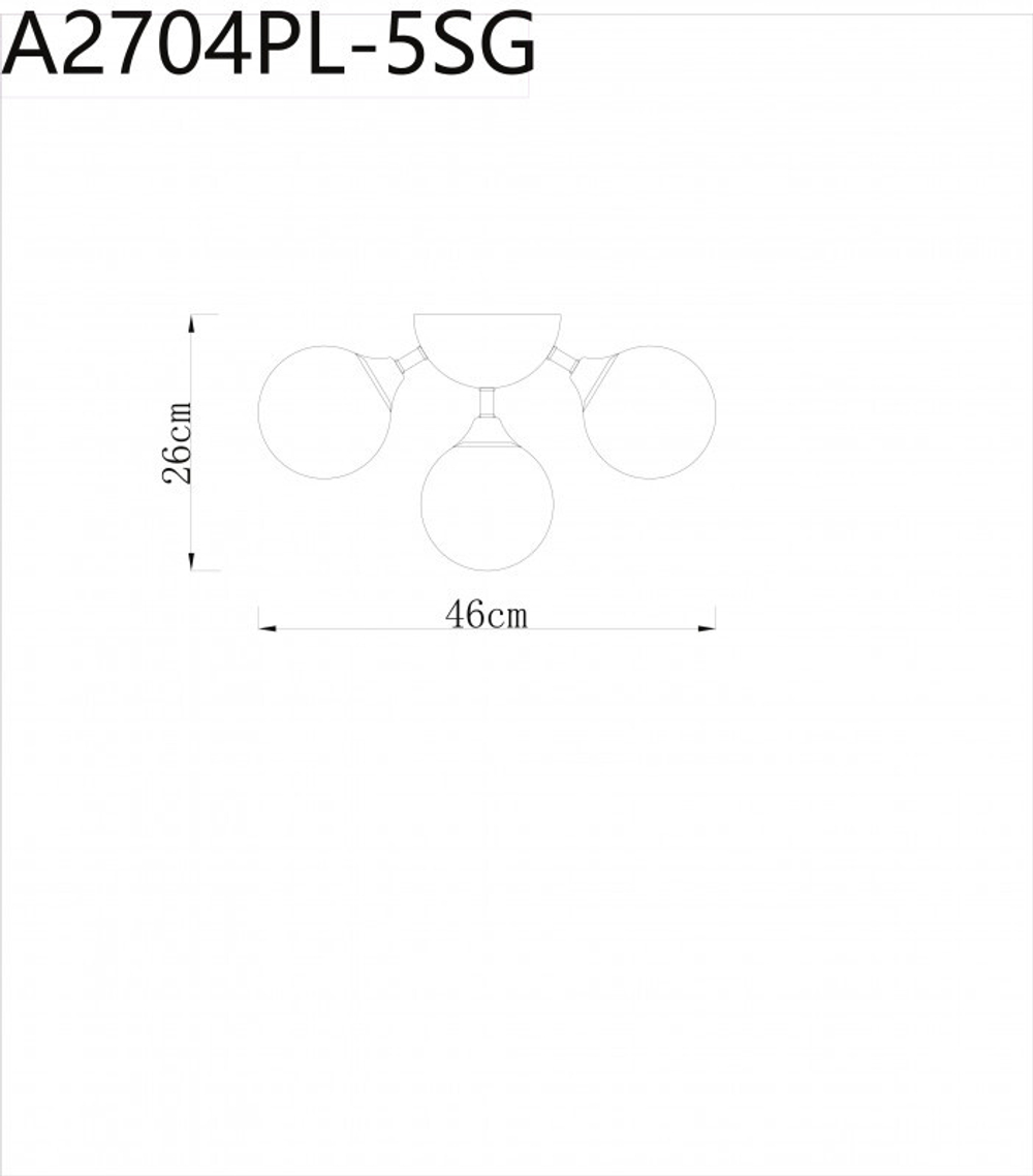 Накладная люстра Arte Lamp A2704PL-5SG