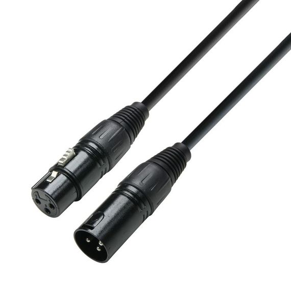 Adam Hall K3 DMF 2000 - кабель DMX AES/EBU, XLR (F) - XLR (M), 0,22 мм2, 20 м, черный