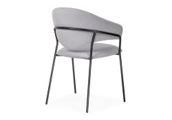 Стул на металлокаркасе Рансол серый / черный глянец
