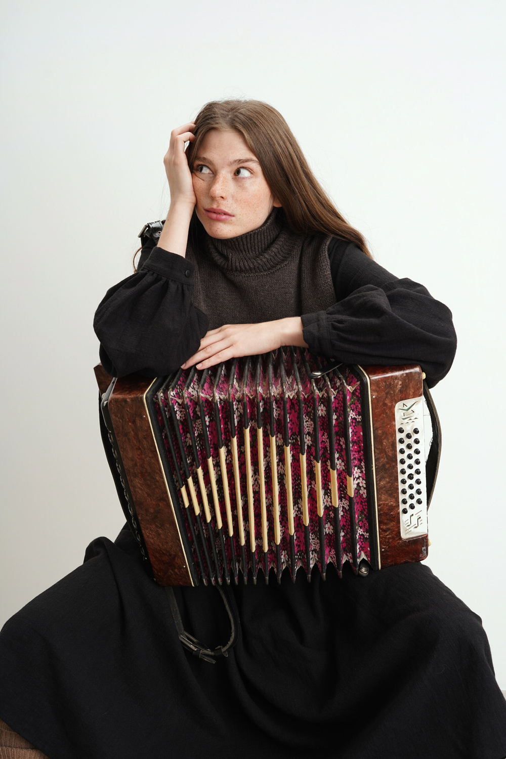 Манишка из кашемира с мериносом кофейного цвета ПРЕДЗАКАЗ