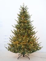 Елка с гирляндой встроенной «Eiffel» Эйфель (Литая хвоя) 210 см / 2,1 м