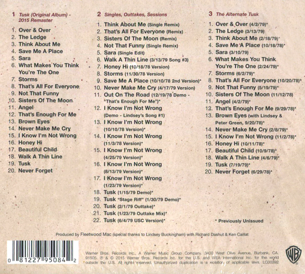 Fleetwood Mac / Tusk (Expanded Edition)(3CD)