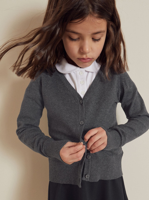 Кардиган школьный для девочки Next 358-245, Серый