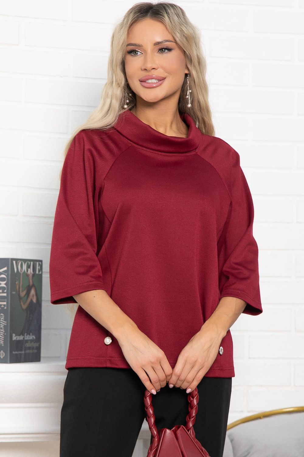 Джемпер Эдельвейс (бордовый) Б15003-18М LT Collection