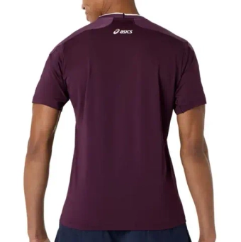 Мужская теннисная футболка Asics Match Jacquard - dark aubergine