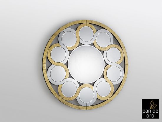 Зеркало Zendaya золотое 120Ø