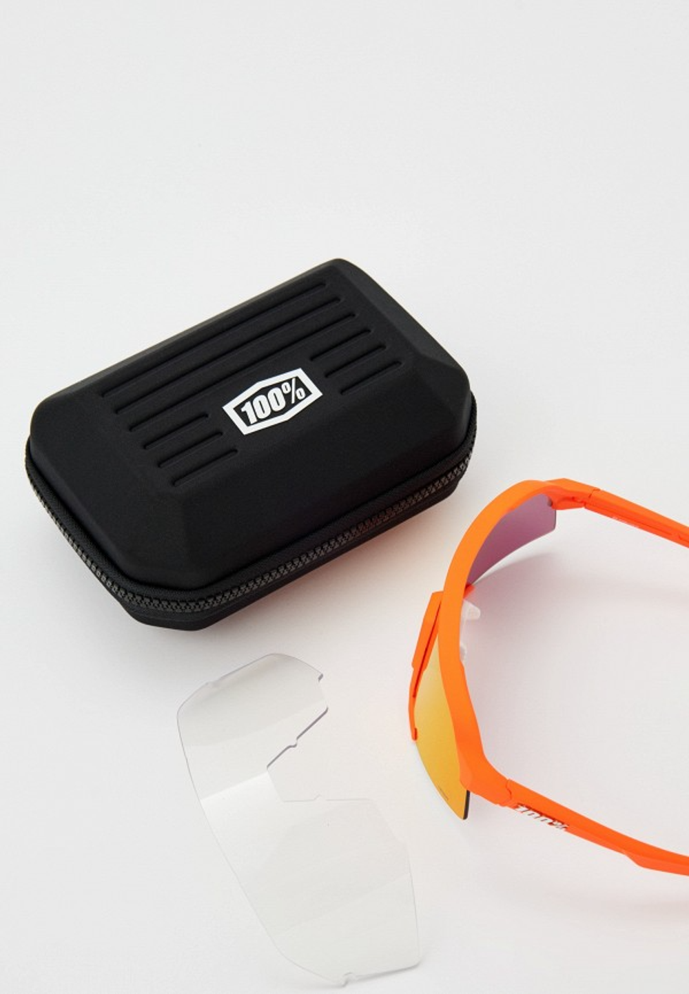 Спортивные очки 100% S3 / Soft Tact Neon Orange / HiPER Red Multilayer Mirror Lens