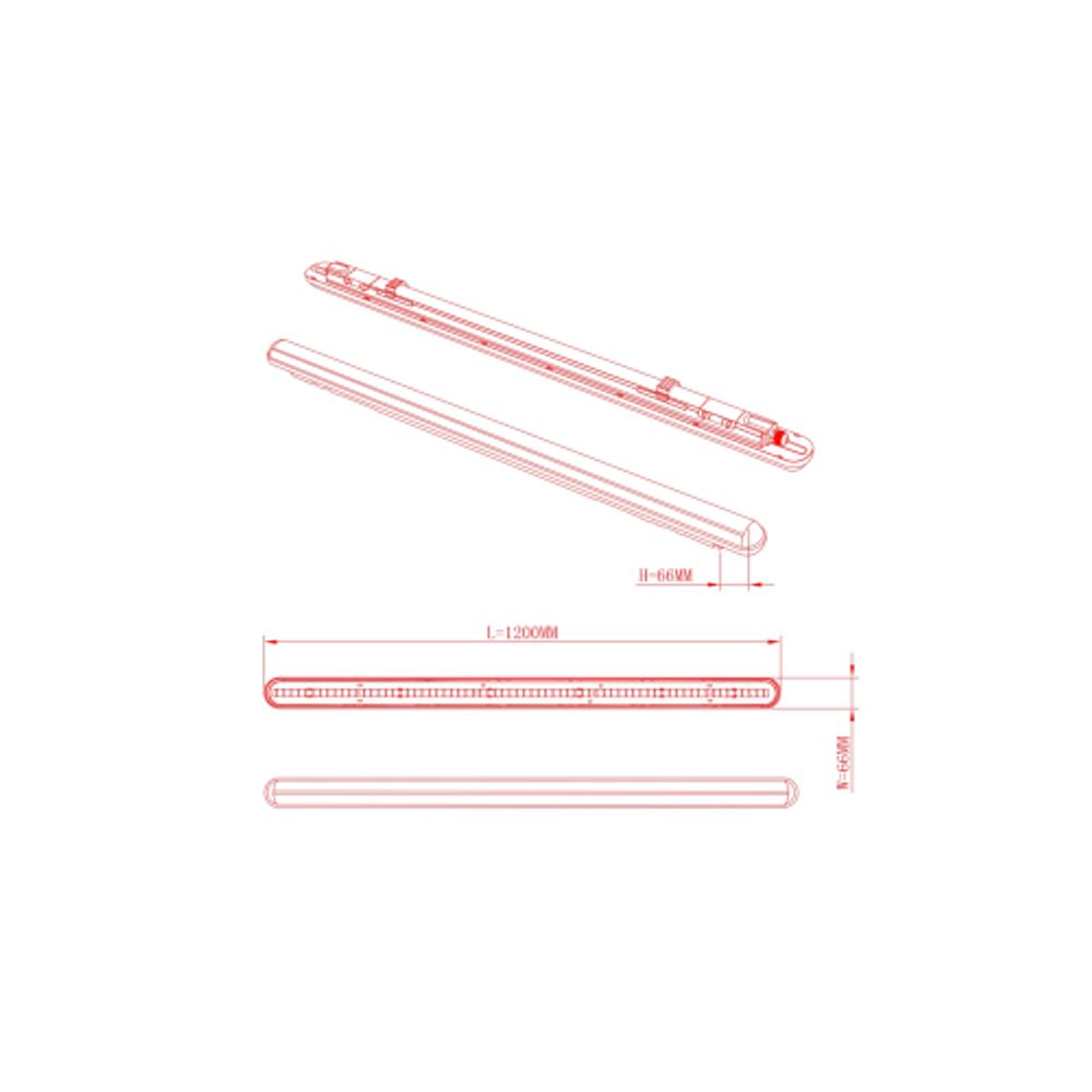 Линейный светодиодный светильник ЭРА SPP-201-1-40K-036 36Вт 4000К 3780Лм IP65 1200 прозрачный