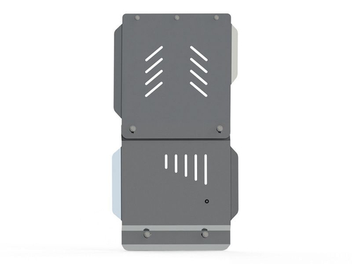 Защита КПП и РК (5 мм, алюминий) для Toyota Land Cruiser Prado 90 5-дв. 1996-2001 (V - 3.0TD; 3.0d; 4.0d) (устанавливается совместно с 0867, 1311) Sheriff.24.1312