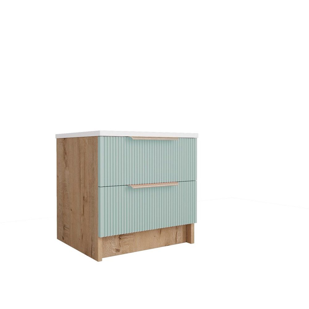 Тумба Лавис ТД 400.1 (Дуб бунратти/Зеленый софт)