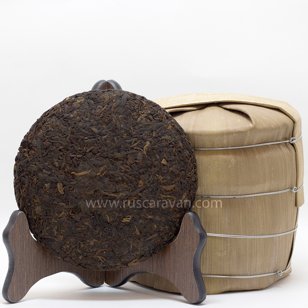 1030/2020 Чай прессованный черный Пуэр Шу "Цзинлун, №5" мини бин, 200гр