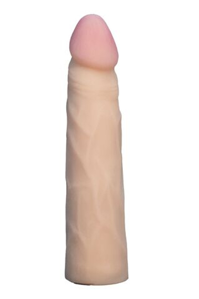 Телесная насадка харнесс из неоскин - 18,5 см. (Цвет: телесный)