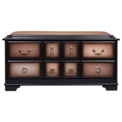 Банкетка Пандора 2 с обувницей Орех Оберджин Шоколад