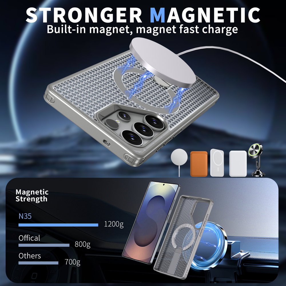 Прозрачный чехол Mesh Pro Magnetic Case для Samsung Galaxy S25 Ultra