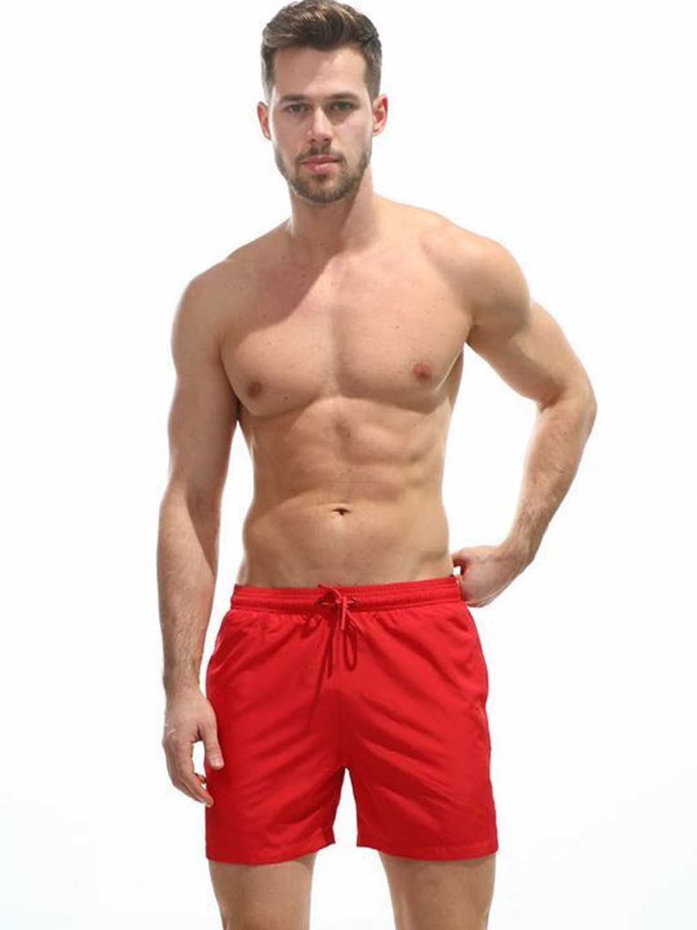 Мужские пляжные шорты из быстросохнущей ткани (Размер: L) (Цвет: зеленый)