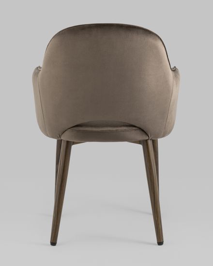 Стул Венера диамант NEW, велюр коричневый (ножки дерево) NP (набор 2шт)