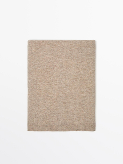 Massimo Dutti Шарф из тонкой смесовой шерсти, песочный