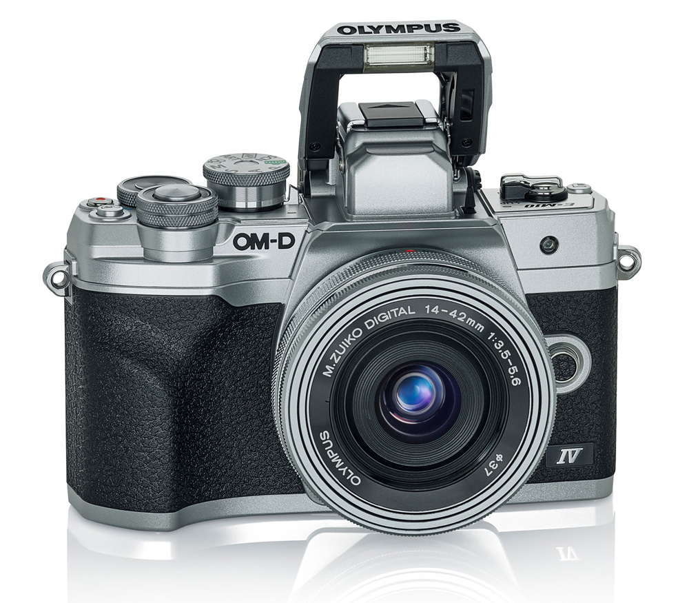 Беззеркальный фотоаппарат OM System OM-D E-M10 Mark IV Kit 14-42 EZ + 40-150 R, серебристый