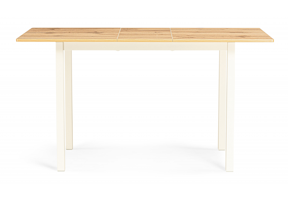 Стол деревянный Woodville Аркон 110(130)х68х75 дуб вотан, белый, ножки белые