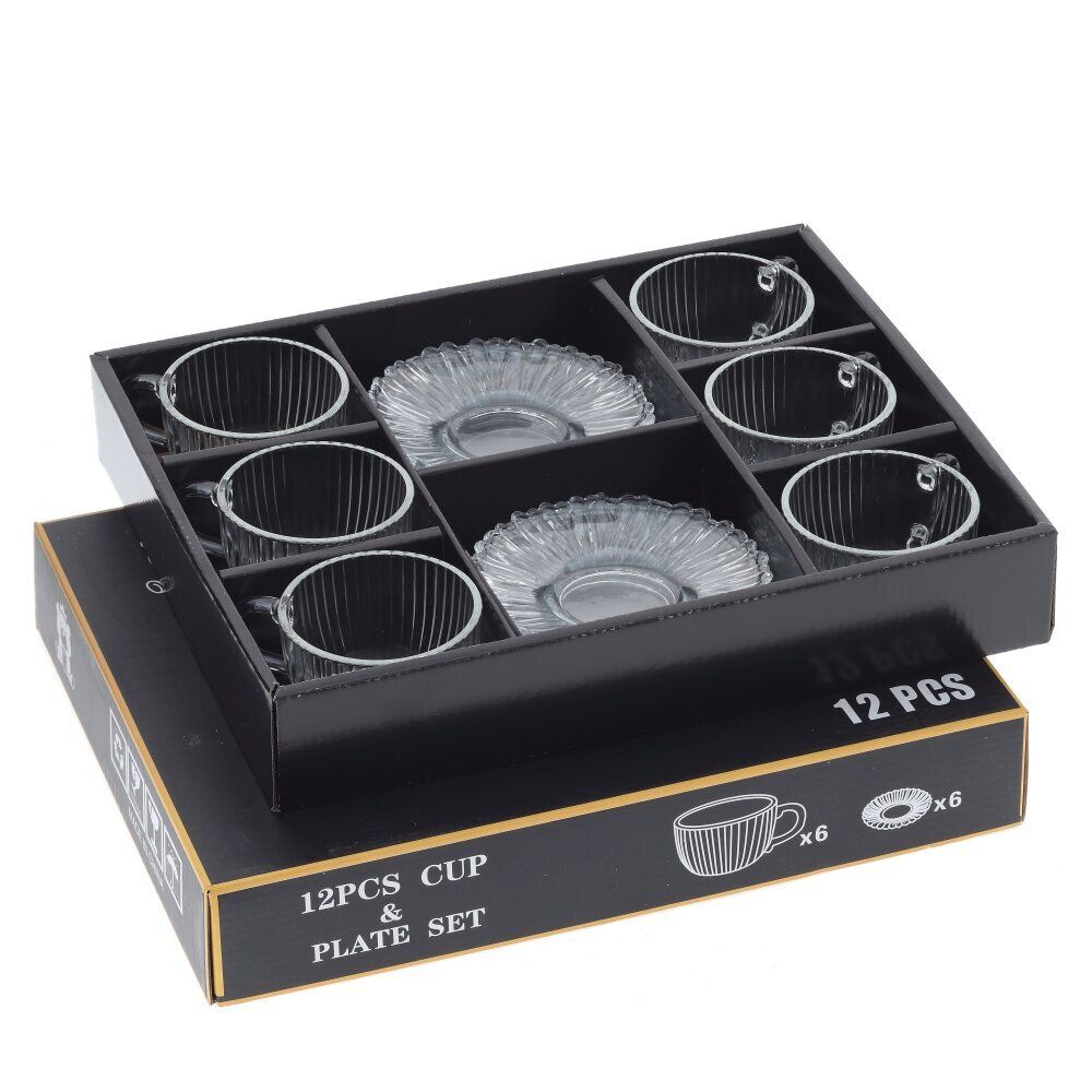 GAEM Набор из 6-ти чашек с блюдцами, 175 мл, L13 W13 H6 см