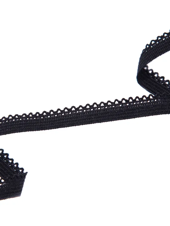 170 К-94/9 Резинка ажурная Lauma 9 мм, черный 170