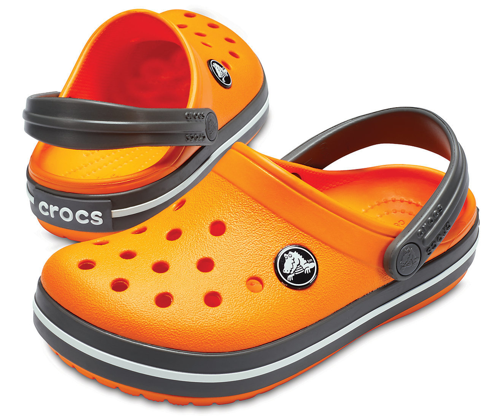 Сабо крокс детские Crocband Blazing Orange Slate Grey