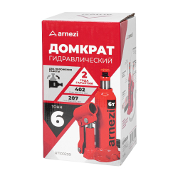 Домкрат гидравлический бутылочный 6т 207-402мм ARNEZI R7100209