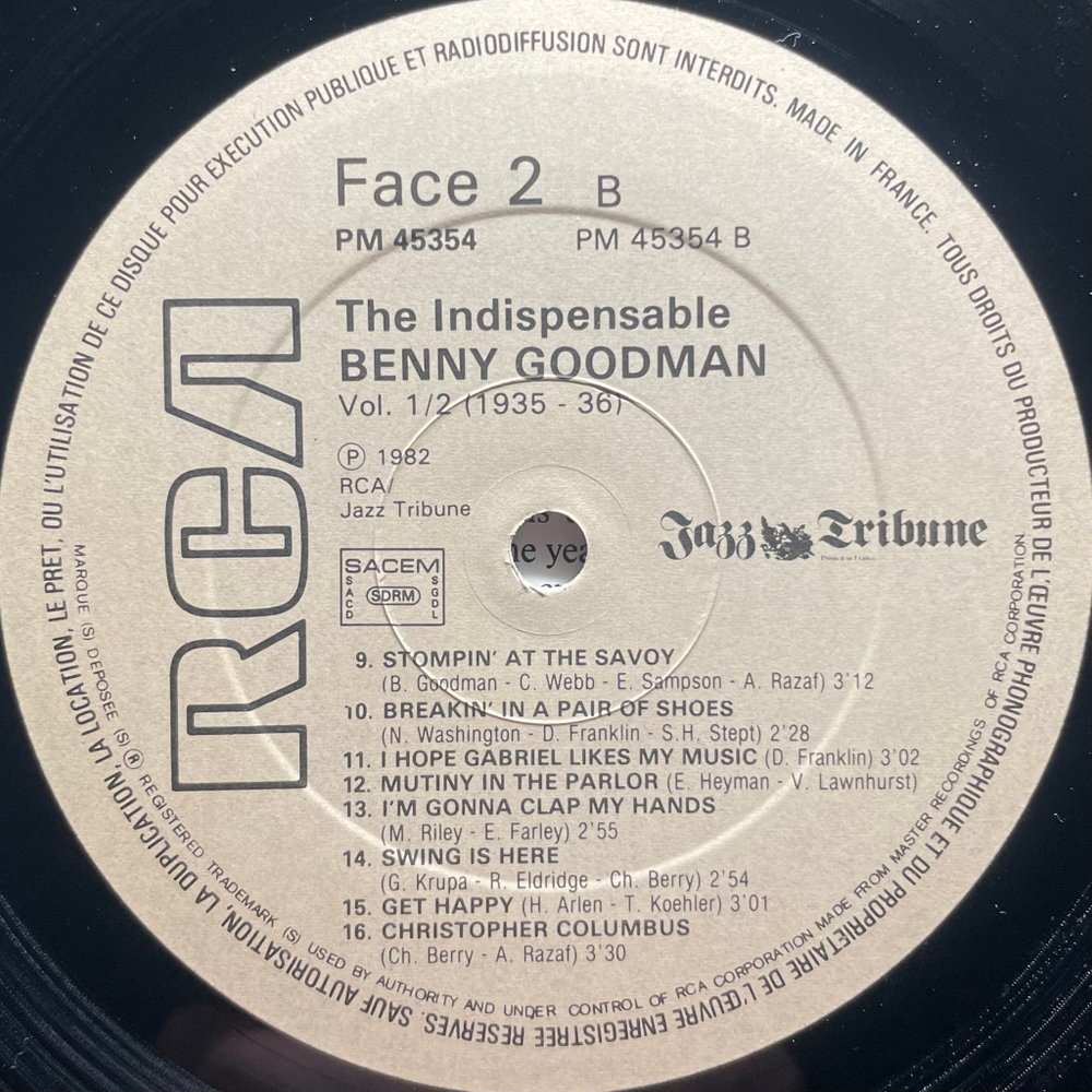 Benny Goodman And His Orchestra ‎– The Indispensable Benny Goodman: "Birth Of A Big Band" Volumes 1/2 (1935-1936) 2LP (Франция 1982г.)