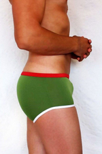 Зеленые мужские плавки из эластичного материала (Размер: M) (Цвет: зеленый)