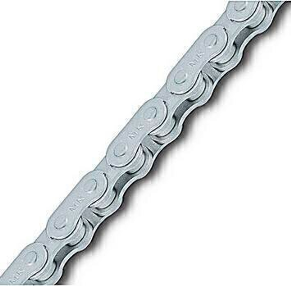 Цепь 1/2"x1/8", 112 зв, 1 скор, усиленная втулками на пинах, серая, нерж покрытие, инд уп.MK410RB