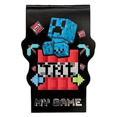 Блокнот фигурный А7 40л. "My Game" на скрепке, без линовки, тиснен.серебр.фольгой 77567 (Центрум)