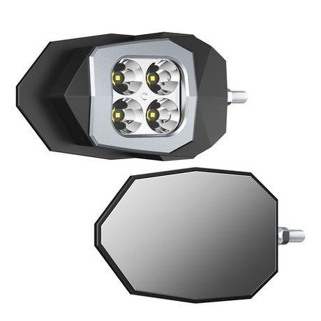 Зеркало заднего вида Aurora 2" дальнего белого света ALO-W-4.5-P4T3