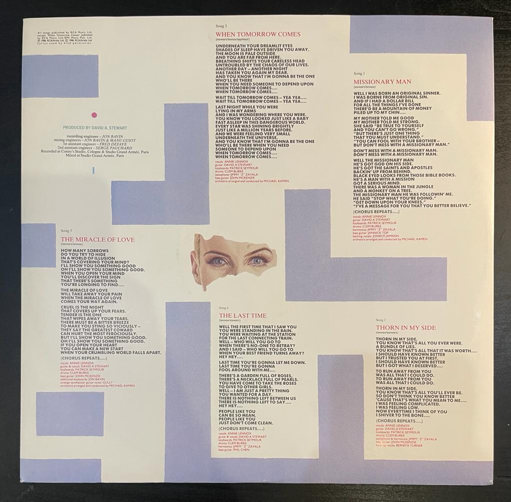 Eurythmics - Revenge (Европа 1986г.)