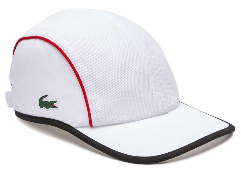 Теннисная кепка Lacoste Men's SPORT Mesh Panel Light Cap - white/red/black