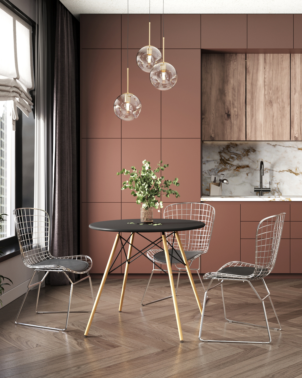 Стол круглый EAMES DSW NEW D=80 черный