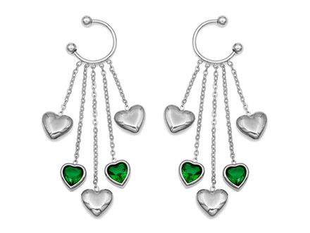 Кафф "Сердечки" c цепями